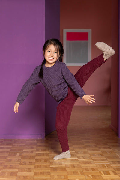 Strick-Leggings, Cassis - Disana