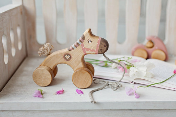 Pferd (Holzspielzeug), rosa - Friendly Toys