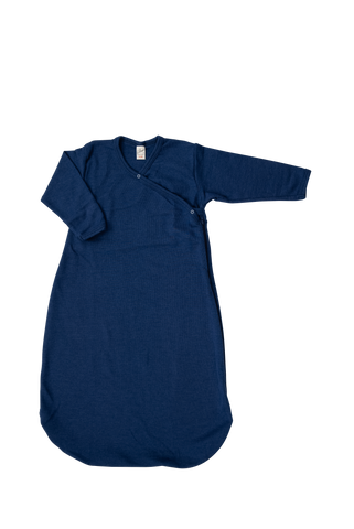 Schlafsack/Wickelsack, Wolle-Seide, Marine uni - Lilano