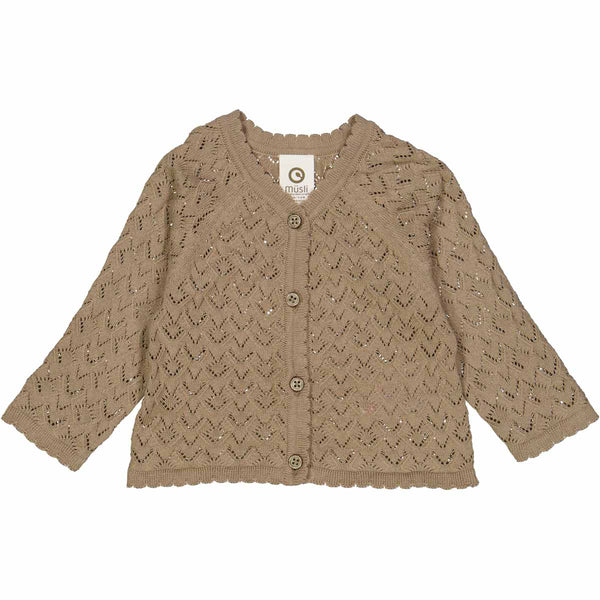 Strickjacke, Farbe: Cashew (Knit needle out cardigan) - Müsli by Green Cotton