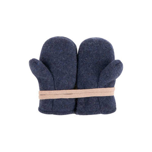Fleece-Handschuhe (Fäustlinge) aus Wolle/Baumwolle (Fleece), Marine