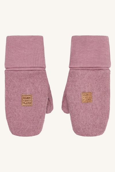 Handschuhe (Fäustlinge) "Felix", Wollwalk, Pale Mauve (Malve) - Hust&Claire
