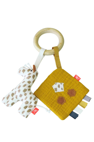 Beißring Giraffe und Knistertuch - Kikadu