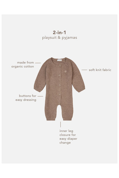 Für Frühchen: Overall (Strampler) Monrovia, Taupe Melange - Noppies