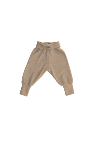 Hose mit Bündchen, Wollfrottee, Sand uni - Lilano