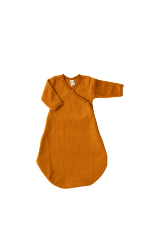 Schlafsack/Wickelsack, Wollfrottee, Curry uni - Lilano