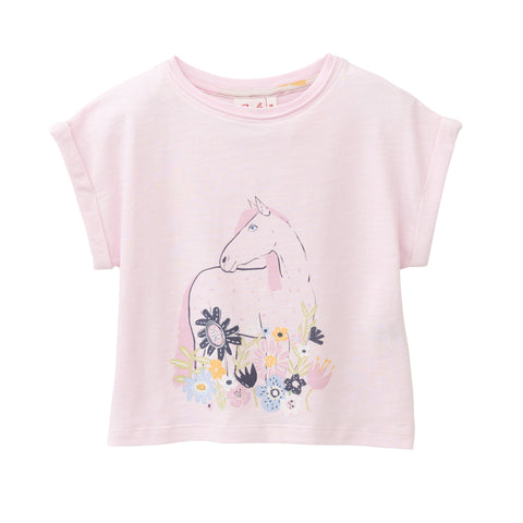 Kurzarm-Shirt mit Pferde-Print - People Wear Organic