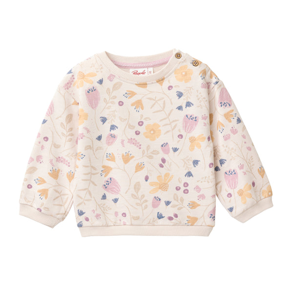 Leichtes Sweatshirt, Blumen-Print - People Wear Organic