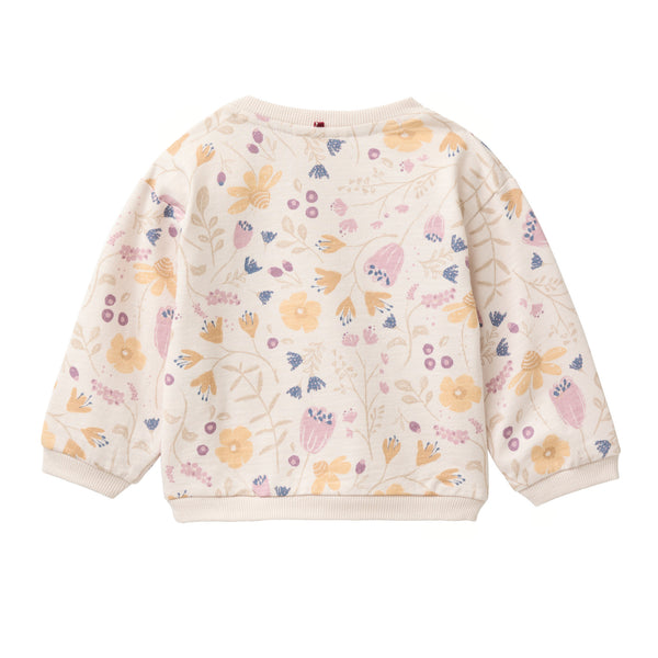 Leichtes Sweatshirt, Blumen-Print - People Wear Organic