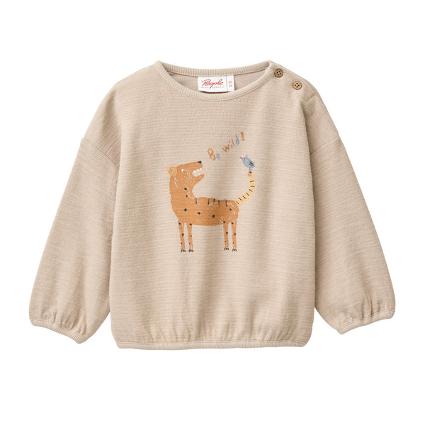 Langarm-Shirt (Longsleeve), Tiger-Print - People Wear Organic