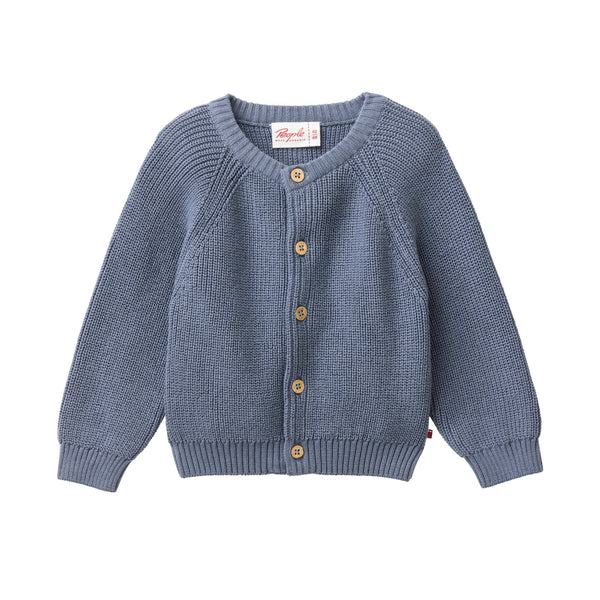 Strickjacke, Jeansblau - People Wear Organic