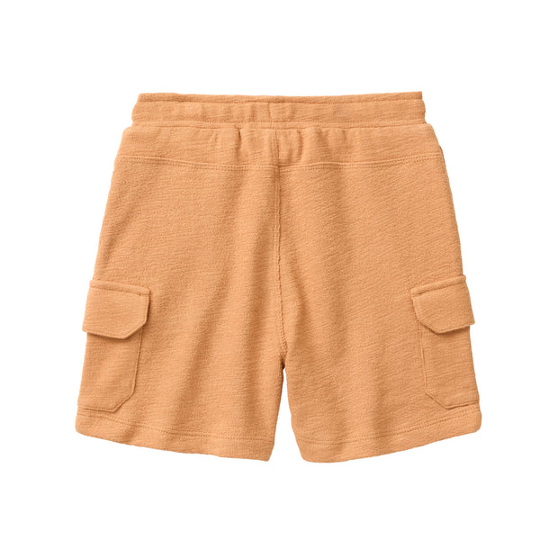 Kurze Sweat-Hose (Shorts), dunkles Honiggelb - People Wear Organic