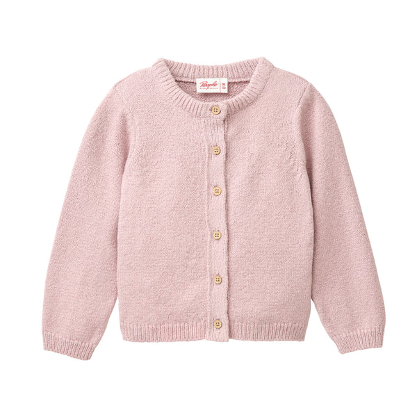 Strickjacke, Malve, ab Gr. 110/116 - People Wear Organic