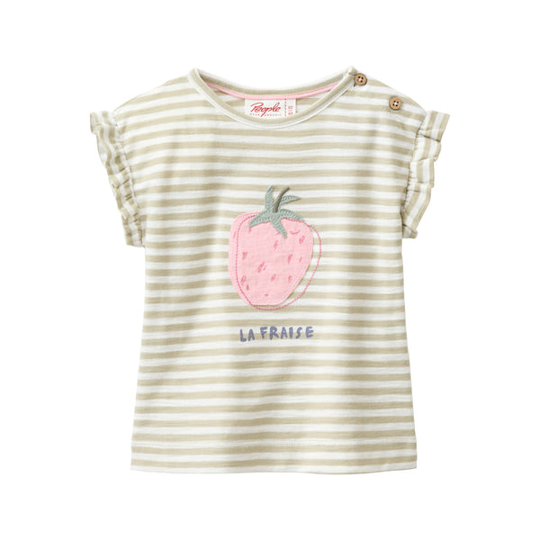 Kurzarm-Shirt, Erdbeere - People Wear Organic
