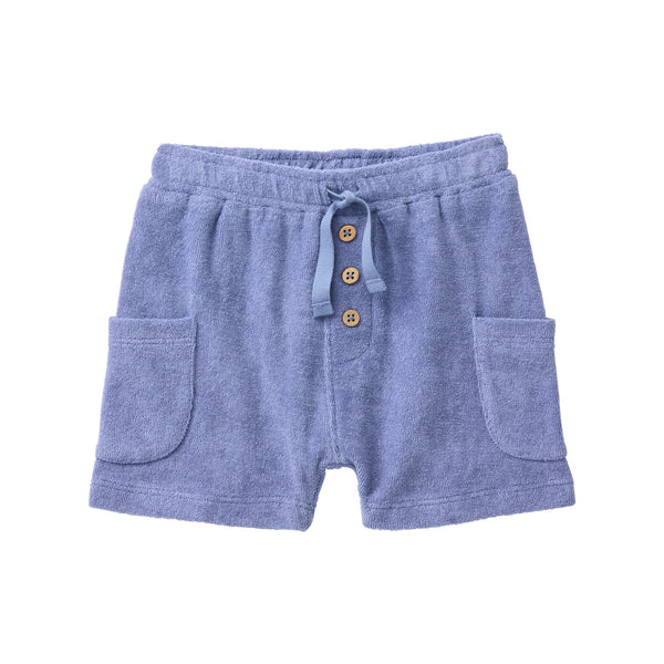 Kurze Hose (Frottee-Shorts), Taubenblau - People Wear Organic