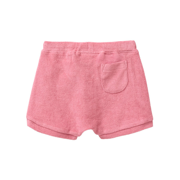Kurze Hose (Frottee-Shorts), Himbeerrot - People Wear Organic