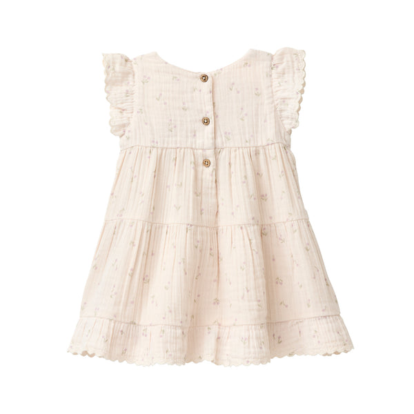 Sommerkleid für Babys/Kleinkinder, Musselin mit Blümchen-Print - People Wear Organic