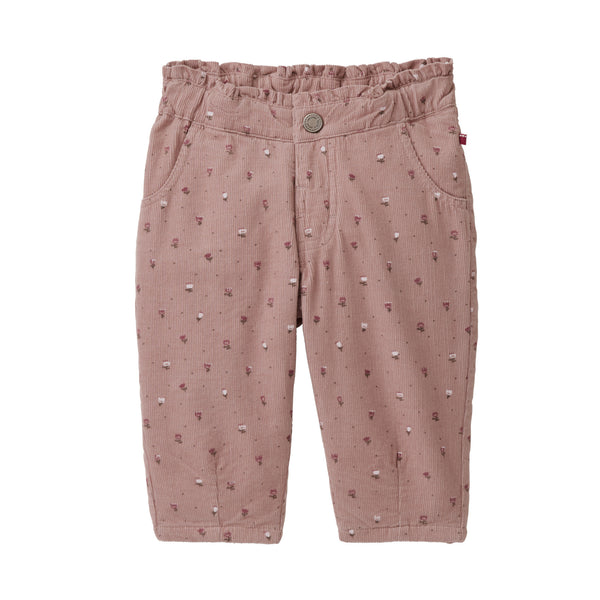 Hose aus Feincord für Babys, geblümt - People Wear Organic