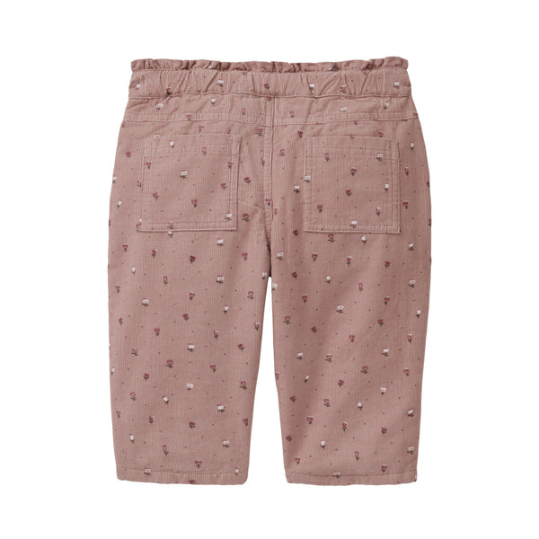 Hose aus Feincord für Babys, geblümt - People Wear Organic