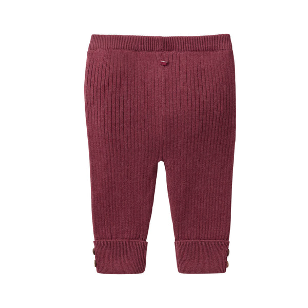 Strick-Hose Baby, Bordeaux Melange - People Wear Organic