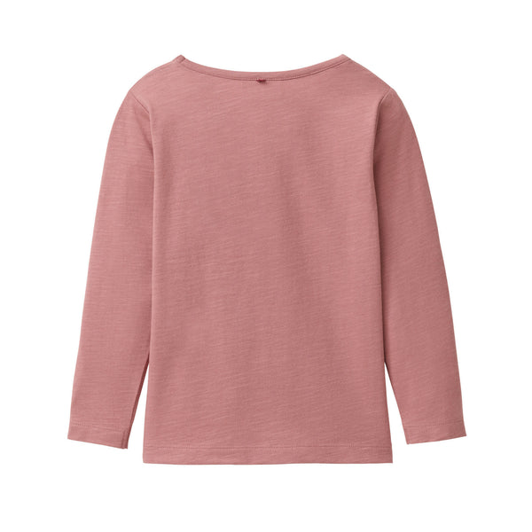 Langarmshirt (Longsleeve), Altrosa mit Regenbogen und Katzen - People Wear Organic