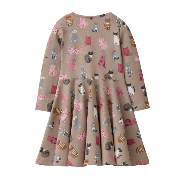 Kinderkleid mit Katzen-Print - People Wear Organic