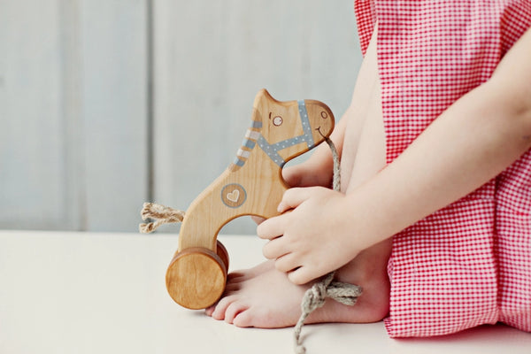 Pferd (Holzspielzeug), Hellblau - Friendly Toys