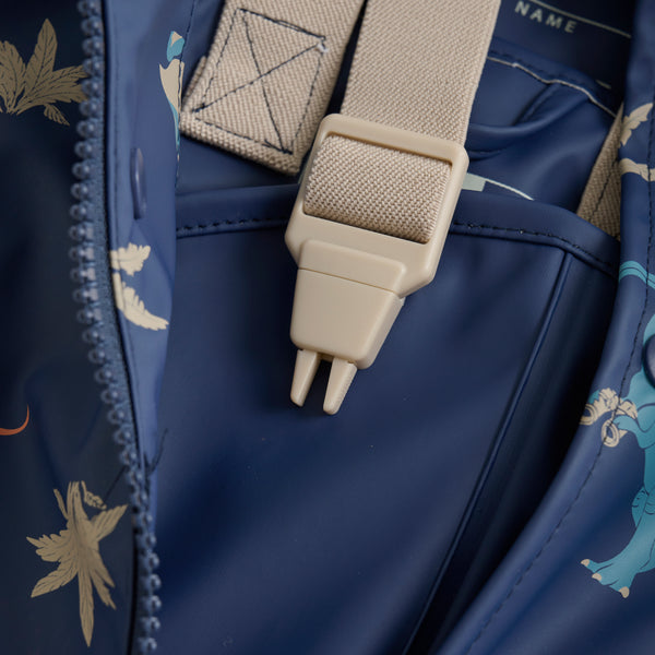 Zweiteiliger Regenanzug/Outdooranzug, (Jacke/Latzhose), Dino-Print, Oceania - CeLaVi