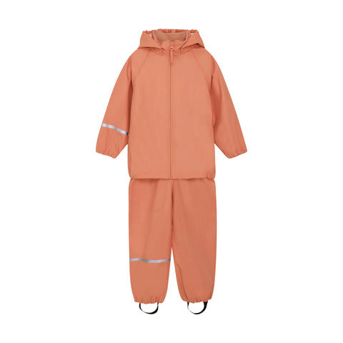 Zweiteiliger Regenanzug/Outdooranzug, (Jacke/Latzhose), Orange (Carnelian) - CeLaVi