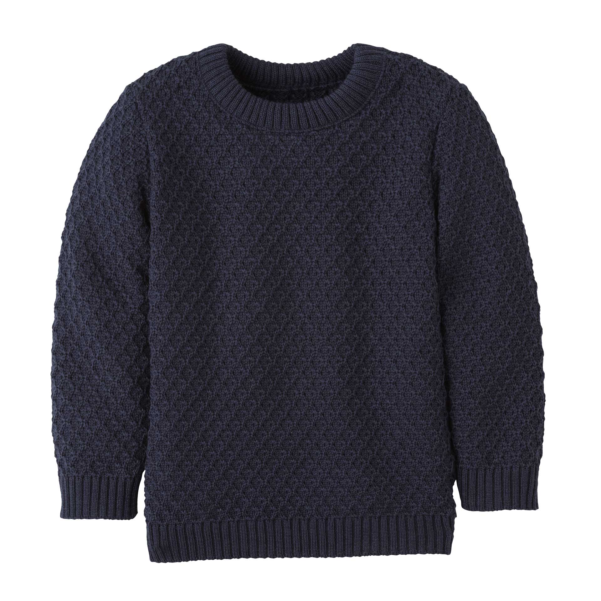 Aran-Pullover, Indigo  - Disana
