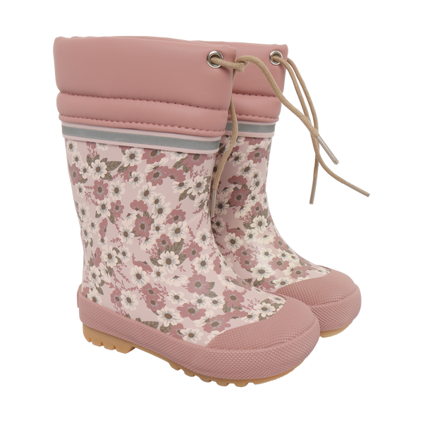 Gummistiefel (Thermal Wellies), Rosa geblümt (Burlwood) - CeLaVi