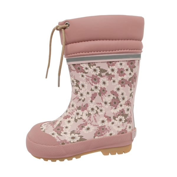 Gummistiefel (Thermal Wellies), Rosa geblümt (Burlwood) - CeLaVi