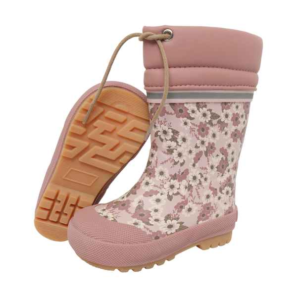 Gummistiefel (Thermal Wellies), Rosa geblümt (Burlwood) - CeLaVi