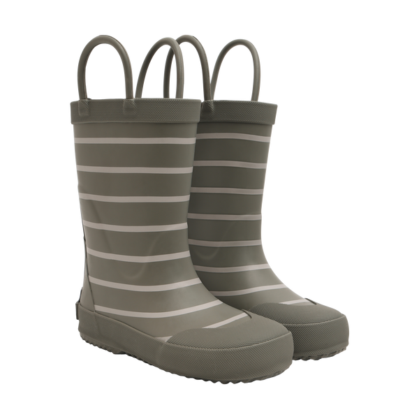 Gummistiefel (Wellies), Grün geringelt (Mulled Basil) - CeLaVi
