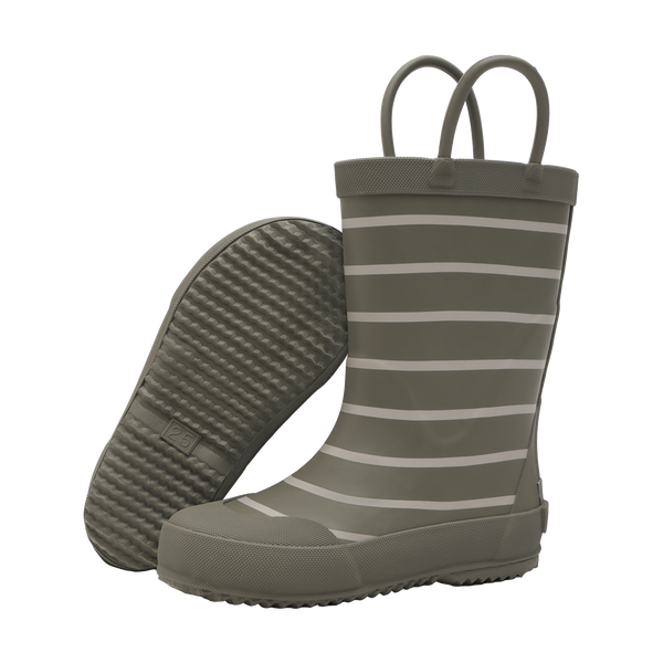 Gummistiefel (Wellies), Grün geringelt (Mulled Basil) - CeLaVi