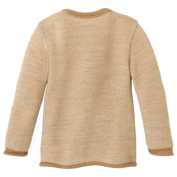 Melange-Jacke (Strickjacke), Karamell-Natur - Disana