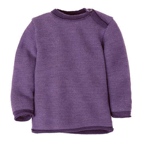 Melange-Pullover, Aubergine-Flieder - Disana
