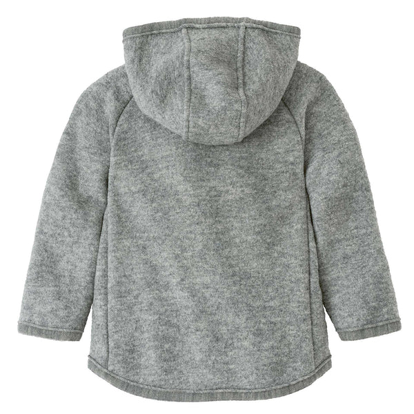 Walkjacke mit Zipp, Grau (Hellgrau meliert) - Disana