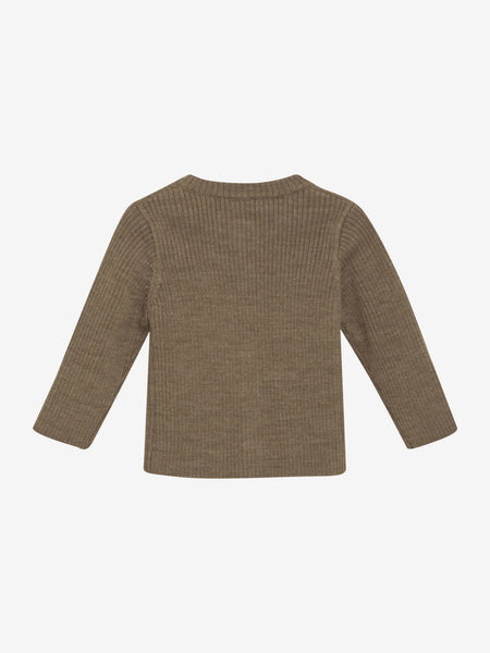 Strickjacke aus Wolle, Jungs/Mädchen, Cocoa Creme (Hellbraun) - CeLaVi