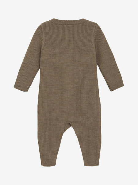 Strampler (Overall) aus Wolle, Jungs/Mädchen, Cocoa Creme (Hellbraun) - CeLaVi