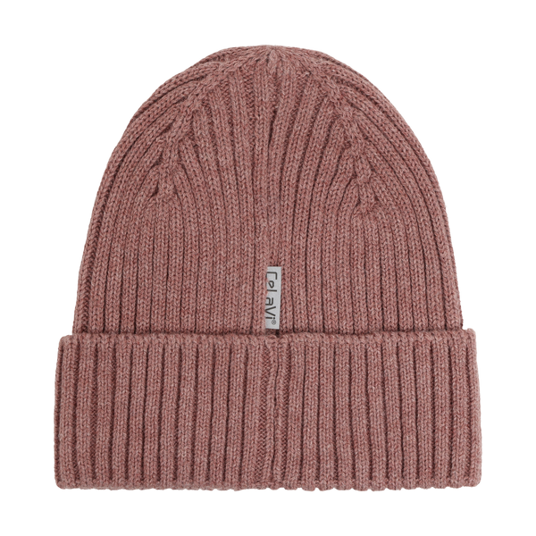 Strickmütze (Beanie), Wolle/Baumwolle, Burlwood Melange  - CeLaVi