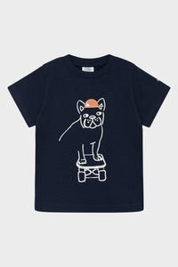 Kurzarm-Shirt "Arthur" mit Hunde-Print - Hust&Claire