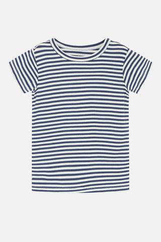 Kurzarm-Shirt (T-Shirt) geringelt, Bambus - Hust&Claire