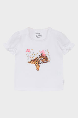 Kurzarm-Shirt Blancalina mit Tiger-Print - Hust&Claire