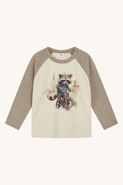 Langarmshirt/Longsleeve Archie mit Waschbär-Print - Hust&Claire