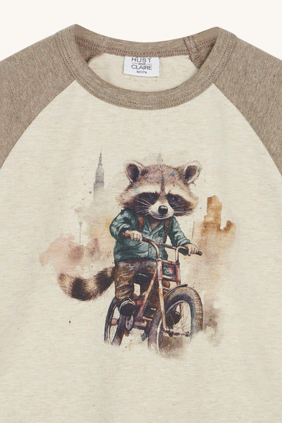 Langarmshirt/Longsleeve Archie mit Waschbär-Print - Hust&Claire