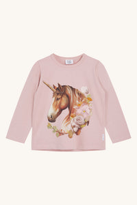 Langarmshirt/Longsleeve Anie, Einhorn-Print - Hust&Claire