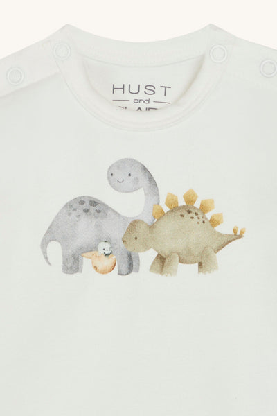 Langarmshirt/Longsleeve Alex, Dino-Print - Hust&Claire