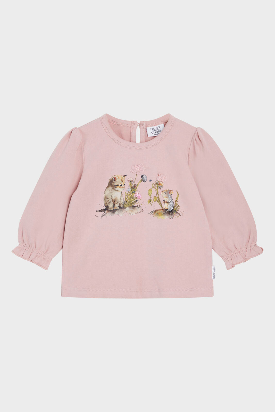 Langarmshirt/Longsleeve Ajsa, Katzen-Print - Hust&Claire