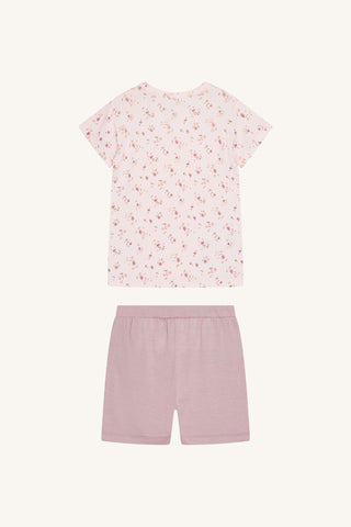 Set: T-Shirt/kurze Hose "Fun", Bambus, Rosa/Flieder - Hust&Claire